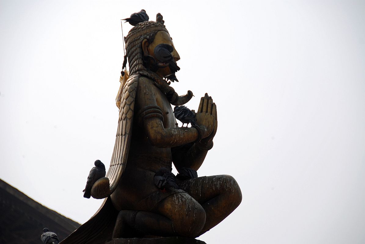 Kathmandu Patan Durbar Square 14 Garuda Close Up On Top Of Garuda Column 